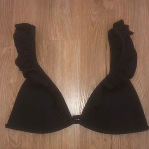 H&M Black Ruffle Bikini Top